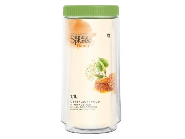 Банка для сыпучих продуктов Sugar&Spice Honey 1,1л фисташка